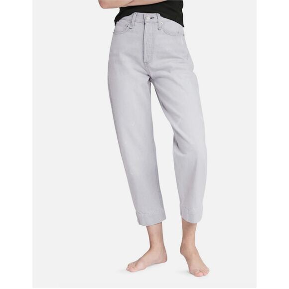 Rag & Bone 90s High Rise Jean in Anchor (Light Grey) Size 31/12 NWT $275 - Picture 1 of 16